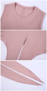 Camiseta Sin Mangas Dama Sportswear Tight Fit Fitness Crop Tops High Impact Yoga Bras Débardeurs Avec Rembourrage - Product Image 4