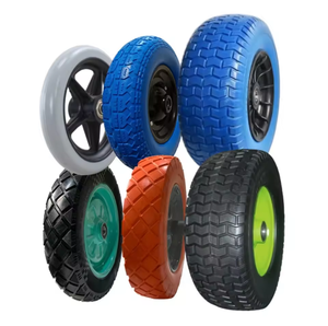 Roue en mousse PU anti-crevaison <span class=keywords><strong>pour</strong></span> <span class=keywords><strong>chariot</strong></span> à granulés, <span class=keywords><strong>chariot</strong></span> agricole, remplacement de roue de brouette sans chambre à air, sans perforation - Product Image 3