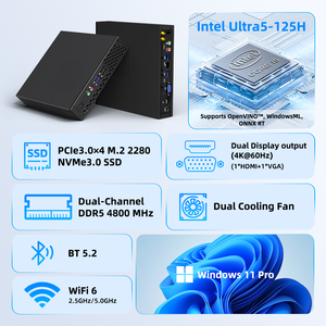 Intel Siêu 5 125H <span class=keywords><strong>7</strong></span> 165H AI Mini PC Barebone Máy Tính Mini DDR5 * 2 Máy Tính Để Bàn Nhỏ Nhà Máy Chủ Văn Phòng Kinh Doanh Mini PC Cho Chơi Game - Product Image 3