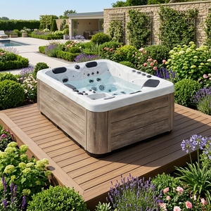 Jacuzzi Romántico <span class=keywords><strong>para</strong></span> Exteriores Sunrans <span class=keywords><strong>para</strong></span> <span class=keywords><strong>Parejas</strong></span> con 48 Chorros de Hidroterapia y Control Balboa <span class=keywords><strong>para</strong></span> Relajación en el Hogar - Product Image 1