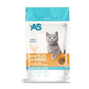 As Cat <strong>Food</strong> <strong>Junior</strong> Chicken And Vegetables 1 Kg Dry <strong>Food</strong> For Kittens - Product Image 1