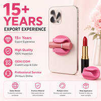 Zelfklevende siliconen lippenstift houder voor telefoon achterkant universele lippenbalsem hoesje telefoonhoesje accessoire draagbare make-up tool
