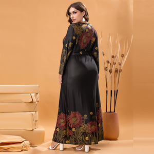 Abito Primaverile Estivo Plus Size, Elegante <span class=keywords><strong>Abbigliamento</strong></span> Femminile, Maglia a Maniche Lunghe Extra Large - Product Image 3