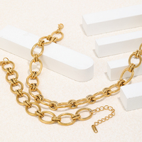 Dreamshow Valentijnsdag 2026 Chunky Handgemaakte Ketting 18k Verguld RVS Sieradenset