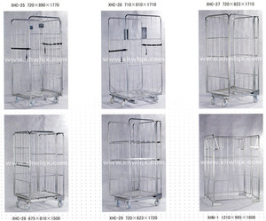 OEM đa mục đích Hàng rào xe hộ Lan Tôn sóng gấp Trailer lưới hậu cần siêu thị gian hàng phẳng Xe đẩy nền tảng bốn bánh - Product Image 6