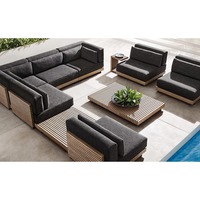 Meubles en teck pour villa, canapés de loisirs, mobilier d'extérieur, vente en gros, ensembles de canapés de jardin haut de gamme
