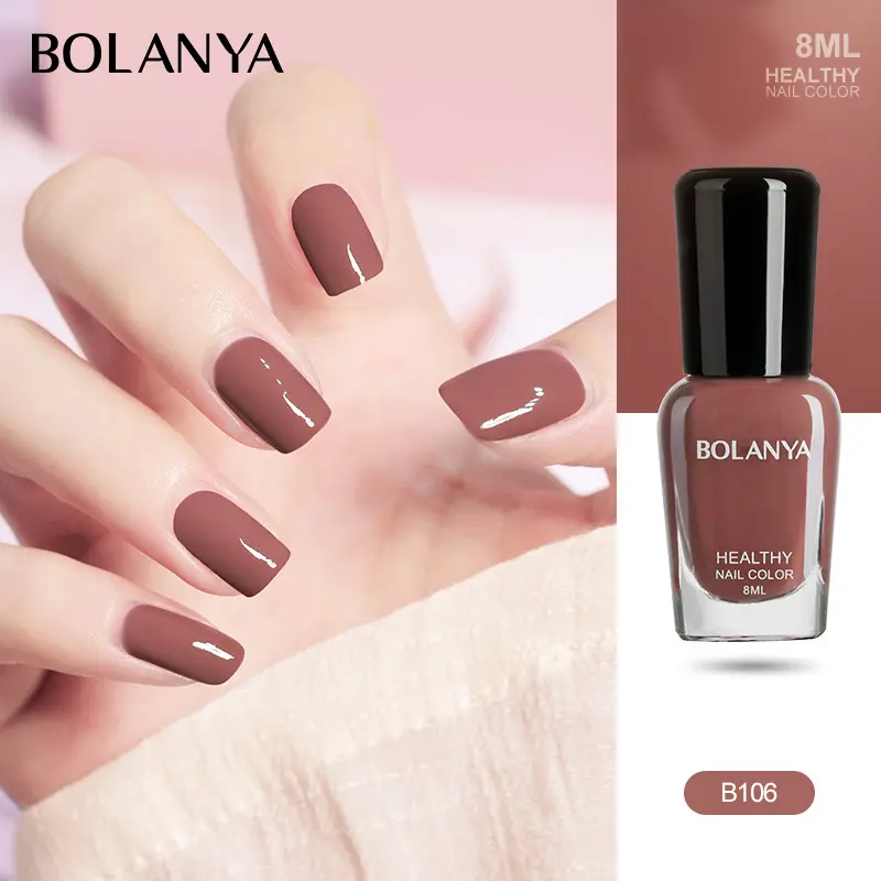 Bolanya Private Label Water Permeabel Nagellak Vegan Halal Nagellak Naakt Kleur Ademend Nagellak Lak