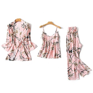 纯棉睡衣女春夏秋性感吊带<span class=keywords><strong>3</strong></span>件套薄款日本学生宽松家居服 - Product Image 4