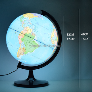 Lampe de Table rétro à Led de 32cm, carte du Globe de la terre, rotation à 360 degrés, carte du <span class=keywords><strong>monde</strong></span>, en espagnol, décoration de bureau - Product Image 2