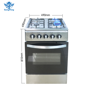 Cucina a Gas Freestanding <span class=keywords><strong>con</strong></span> 4 Fuochi e <span class=keywords><strong>Forno</strong></span>, Piano in Vetro Tradizionale, Accensione Elettronica - Product Image 6