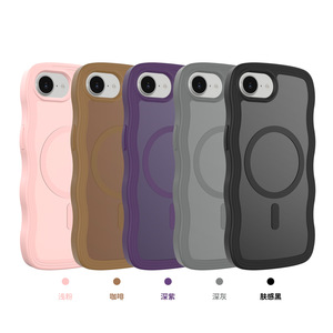 เคสโทรศัพท์แม่เหล็กขอบโค้งรุ่นใหม่สำหรับ iPhone 17 16 15 Pro Max แบบสองในหนึ่ง ให้สัมผัสเนียนเหมือนผิว ป้องกันการตกกระแทก - Product Image 1