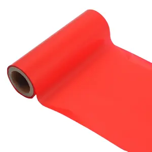 Pita Resin Merah untuk Printer Label Termal Pita Transfer Panas Persediaan Gulungan Jumbo