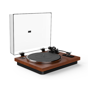 Haut-parleurs stéréo à entraînement par courroie à 3 vitesses, en <span class=keywords><strong>vinyle</strong></span>, LP, phonographe USB, plateau tournant avec haut-parleurs, lecteur de disques Vintage - Product Image 6