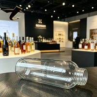 Bouteille en verre tendance et élégante de 700 ml, usage polyvalent pour les spiritueux haut de gamme, les liqueurs et les boissons raffinées