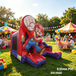 Château gonflable commercial à thème animalier avec toboggan et souffleur d'air, capacité maximale >400KG pour événements - Product Image 6