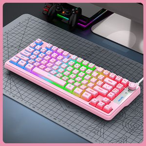 Clavier de jeu mécanique Raiju 87 touches, rétroéclairage RVB, filaire, interface USB Type A, matériau plastique, touches multimédias programmables - Product Image 4