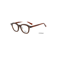 Montures de lunettes optiques rondes en acétate TR avec pont haut pour lunettes de vue vintage unisexe OEM ODM
