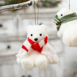 Popular lindo diseño 11*7*9cm Material <span class=keywords><strong>de</strong></span> espuma <span class=keywords><strong>árbol</strong></span> <span class=keywords><strong>de</strong></span> <span class=keywords><strong>Navidad</strong></span> <span class=keywords><strong>blanco</strong></span> adorno colgante decorativo oso decoraciones <span class=keywords><strong>de</strong></span> juguete - Product Image 4