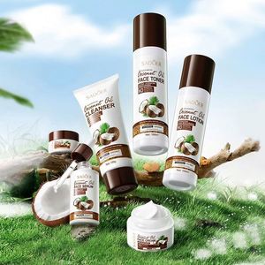 SADOER - Juego de Cuidado de la Piel Vegano con Aceite de Coco al por Mayor, Aceite Hidratante y Nutritivo, Control de Grasa, Blanqueamiento, Iluminador, <span class=keywords><strong>Kit</strong></span> <span class=keywords><strong>Facial</strong></span> para <span class=keywords><strong>Mujer</strong></span> - Product Image 2