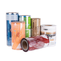 Rouleaux de sacs sous vide thermoscellables en LDPE recyclable avec impression hélio personnalisée pour l'emballage alimentaire (lait, gelée, sushi, salade et nouilles)