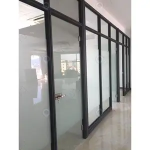 库存塑料玻璃隔断房屋项目玻璃隔断菲律宾半玻璃办公室隔断