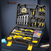 Ensemble d'outils à main multifonctions professionnels de 88 pièces pour la réparation automobile et la quincaillerie domestique, avec clé dynamométrique