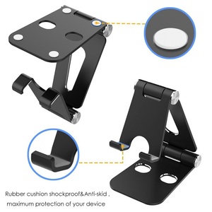 Supports de téléphone portable pliables réglables, support de tablette, support en aluminium solide pour tous les smartphones et tablettes, support de téléphone de bureau - Product Image 6