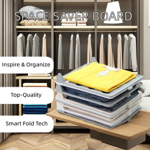 Organizador de Plástico de un Solo Nivel al por Mayor, Ahorra Espacio, Tabla Plegable para Ropa del Hogar, para Jeans y Camisas, Apilable para Armario - Product Image 4