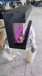 Caminetto Elettrico da Incasso in Metallo 1500W con Effetto Fiamma LED su Tre Lati, Telecomando e Termostato Regolabile, Ideale per Hotel - Product Image 2