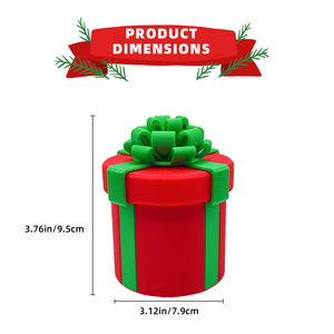 Scatola Regalo Natalizia Stampata in 3D con Coperchio e Fiocco, Contenitore Rotondo in PLA per Caramelle e Gioielli, Decorazione Festiva - Product Image 2