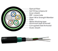 Full Gel Filled Waterproof GYTA Fiber Cable Underground Duct FTTH Stable Signal Transmission Optical Fiber Cable