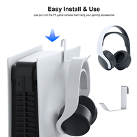 Support mural avec station de charge pour disque PS5 et console numérique Organisateur peu encombrant avec support de jeu de charge à double contrôleur