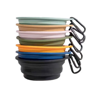 Personalizado Dobrável Dobrável Viagem <span class=keywords><strong>Pet</strong></span> Bowl <span class=keywords><strong>Silicone</strong></span> Dog & Cat Bowl para Alimentação On-The-Go tigela de viagem - Product Image 6
