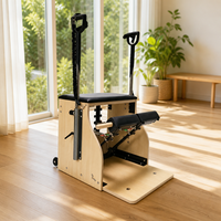 Chaise Wunda Pilates en bois d'érable durable pour entraînement à domicile, entraînement du tronc, exercices d'équilibre, fitness complet du corps