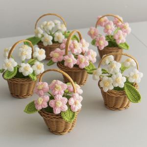 Cesta de Flores Tejida a Crochet, Hecha a Mano y Personalizable, para Plantas en Maceta, Decoración del Hogar - Product Image 2