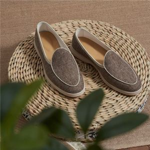 Nouvelles Mocassins Homme Style Britannique Faits Main Respirantes Décontractées Confortables Chaussures Habillées Rehaussantes à Enfiler Automne - Product Image 3