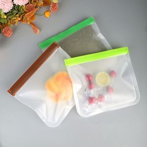 Bolsa de Almacenamiento Reutilizable, Translúcida, Autosellable, Reciclable, de Plástico EVA con Cierre, de Grado Alimenticio, Personalizable, para Harina, Frutas, Verduras y Alimentos - Product Image 4