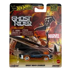 Coche de juguete Hot Wheels Pop Culture Ghost Rider Charger de aleación de zinc fundido a presión para Hot Wheels PC - Product Image 1