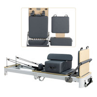 CONTRON Reformer Pilates dari Aluminium Alloy Warna Kustom Garansi 5 Tahun Tempat Tidur Pilates Studio Rumah yang Dapat Disesuaikan