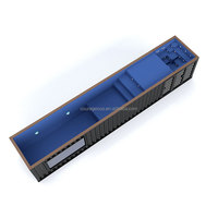 Kommerzieller 20-Fuß-Container-Swimmingpool aus 5-mm-Stahl, schlüsselfertiger Resort-Pool mit Heizung und Premium-Filtration