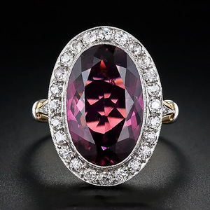 Anello da Donna Vintage con Pietra Lucida Bicolore Rosso Granato, Ornamento per Mano da Matrimonio, Stile Europeo Transfrontaliero - Product Image 6