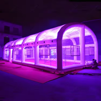 Carpa Inflable Personalizada con Luces LED, Carpa Portátil Grande para Fiestas, Bodas, Exposiciones, Estructura Exterior Inflable Transparente