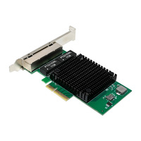 Kartu Jaringan Server Internal PCIe X4 RTL8125BG Empat Port Ethernet/RJ45 LAN 1GbE untuk Desktop