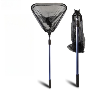 Prix d'usine, épuisette de pêche à la mouche pliable de 160 cm, 368 g, en alliage d'aluminium, pour carpe, <span class=keywords><strong>truite</strong></span>, manche long, épuisette en caoutchouc - Product Image 5