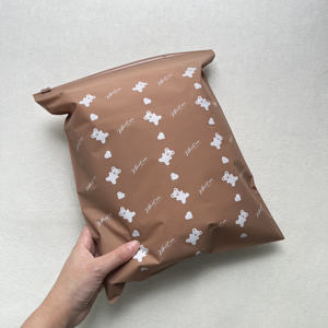 Bolsa con Cierre de Cremallera Marrón de Alta Calidad con Impresión Personalizada, Bolsa de Polietileno con Cierre Hermético, Bolsa Impermeable con Cierre de Cremallera para Empacar Zapatos y Ropa - Product Image 1