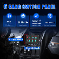 Nuevo Panel de Interruptores LED RGB Universal de 12V 24V y 6 Canales, Resistente al Agua IP65, de Aluminio Fundido a Presión, para ATV, SUV, Camioneta, Todoterreno, Barco, Marino