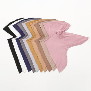 Dernière Malaisie Hijab intérieur pour femme Couleur unie Couvre-<span class=keywords><strong>cou</strong></span> musulman <span class=keywords><strong>Bonnet</strong></span> élastique <span class=keywords><strong>en</strong></span> coton Hijab Undercap - Product Image 3