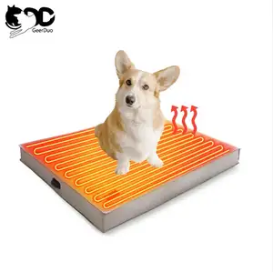 GeerDuo Cordon Enveloppé Imperméable Chaud 5V/12V Température Réglable Électrique Chauffant Doux Pet Chat Chien Coussin Chauffant Tapis Lit