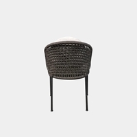Ensemble de chaises de table d'extérieur Patio en aluminium avec corde à tisser chaise de salle à manger et ensemble de table à manger ovale ensemble de chaises de table de jardin