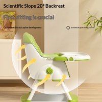 Chaise haute pliable pour bébé, siège de repas multifonctionnel pour enfants, table d'apprentissage portable pour nourrissons